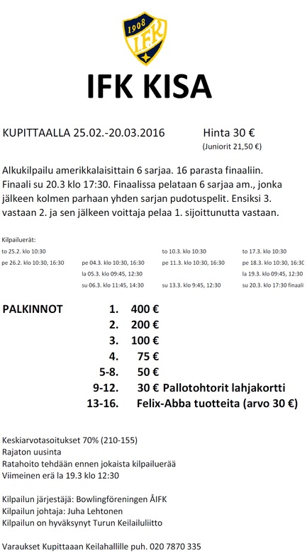 IFK kisa 2016