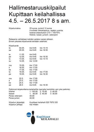 Hallimestaruuskilpailu 2017